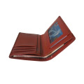 Custom handmade slim man genuine cowhide leather wallet